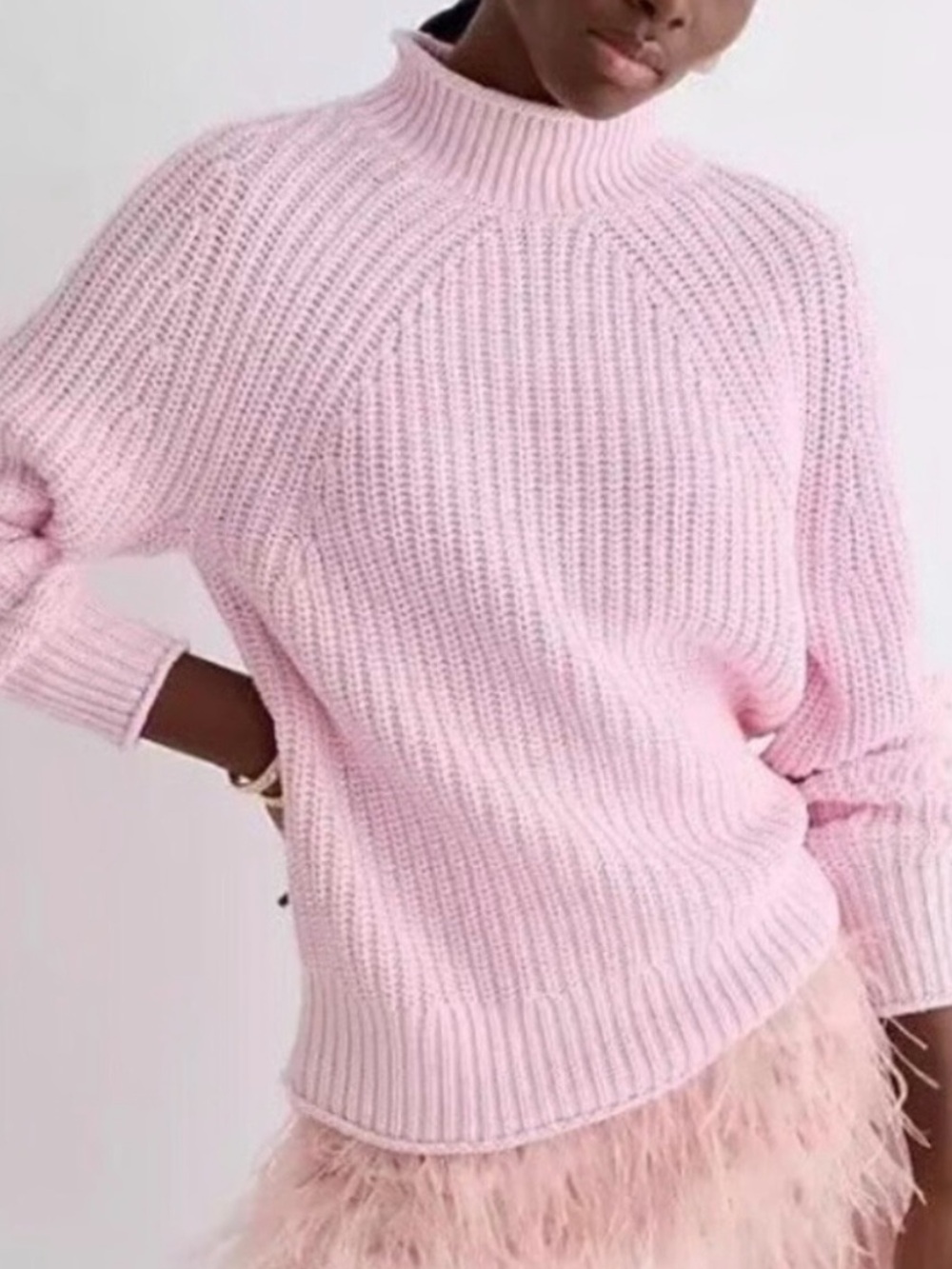 J. Crew Light Pink Rollneck Sweater NWT
